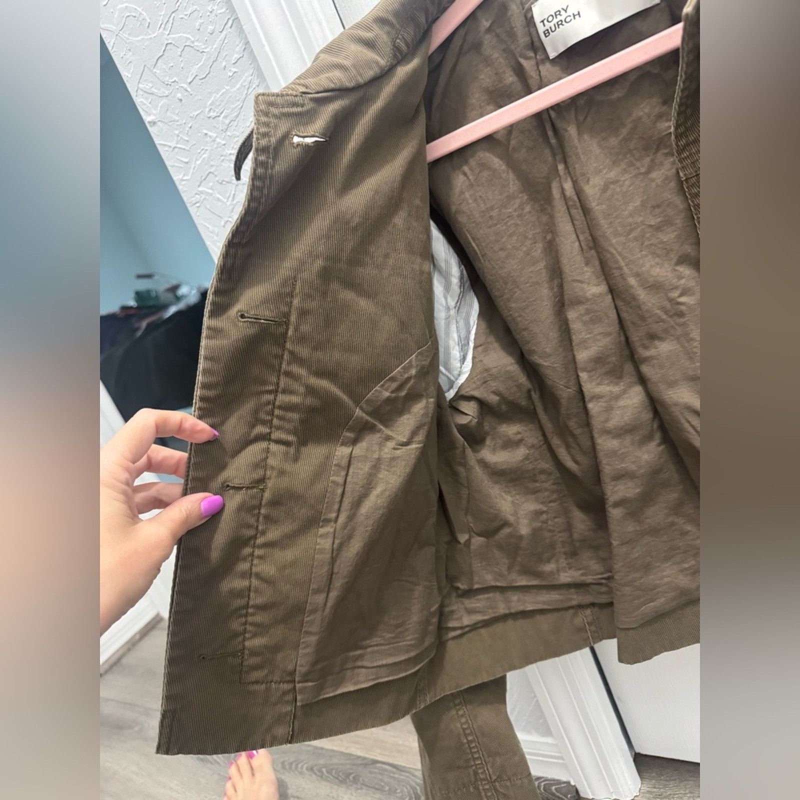 Tory Burch 179 Tory Burch $698 Olive Green Women's Jacket Size 6 Size M / US 6-8 / IT 42-44 - 9 Thumbnail