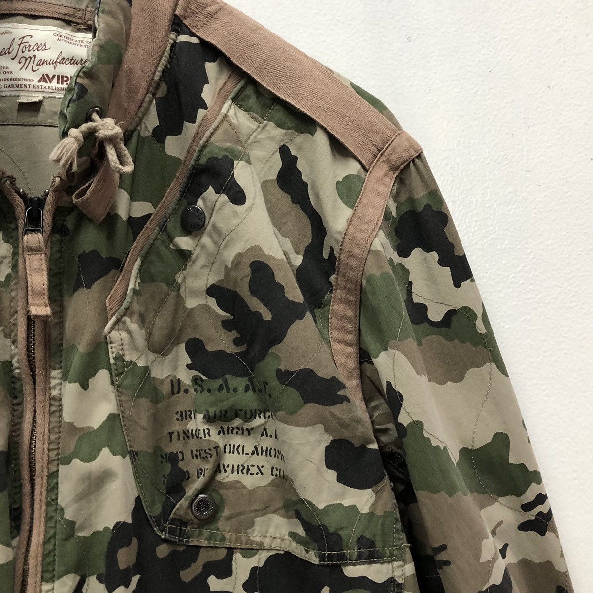 Avirex Vintage Avirex Armed Forces Army Camo Military Bomber Jacket Size US XL / EU 56 / 4 - 10 Thumbnail