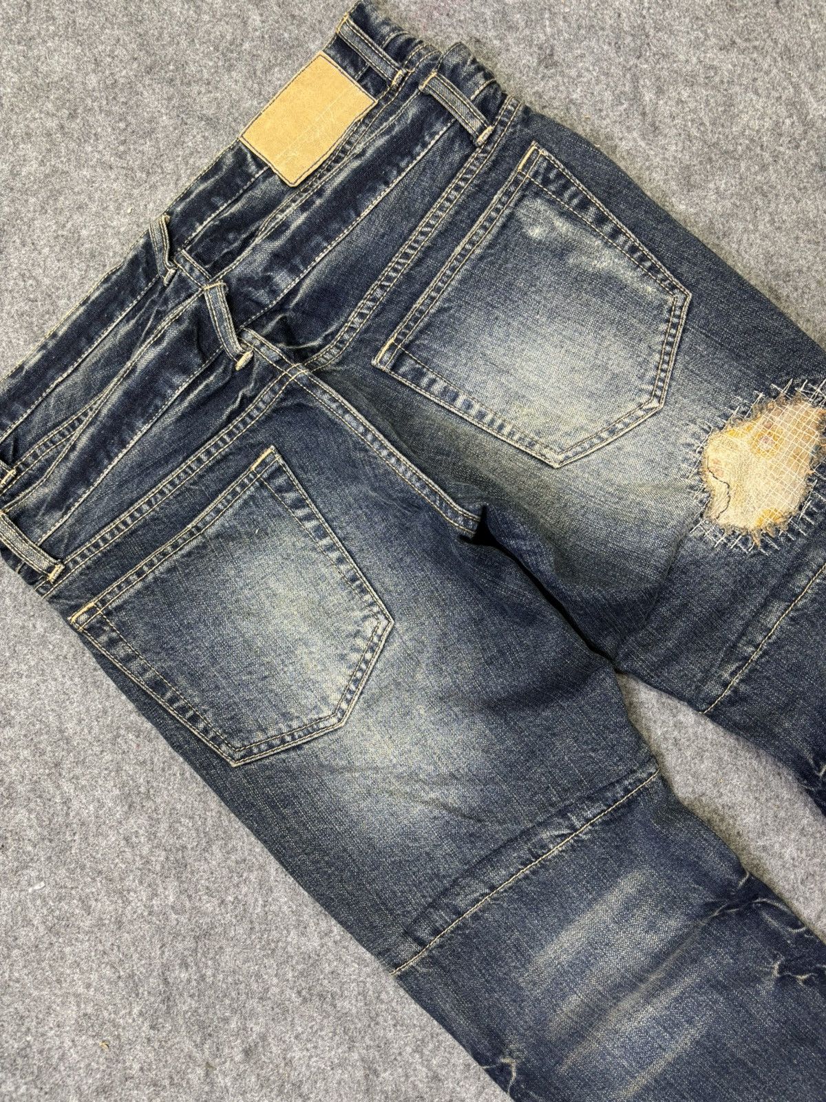 PPFM PPFM Double Waist Rust Wash Distressed Denim F778 Size US 32 / EU 48 - 14 Thumbnail