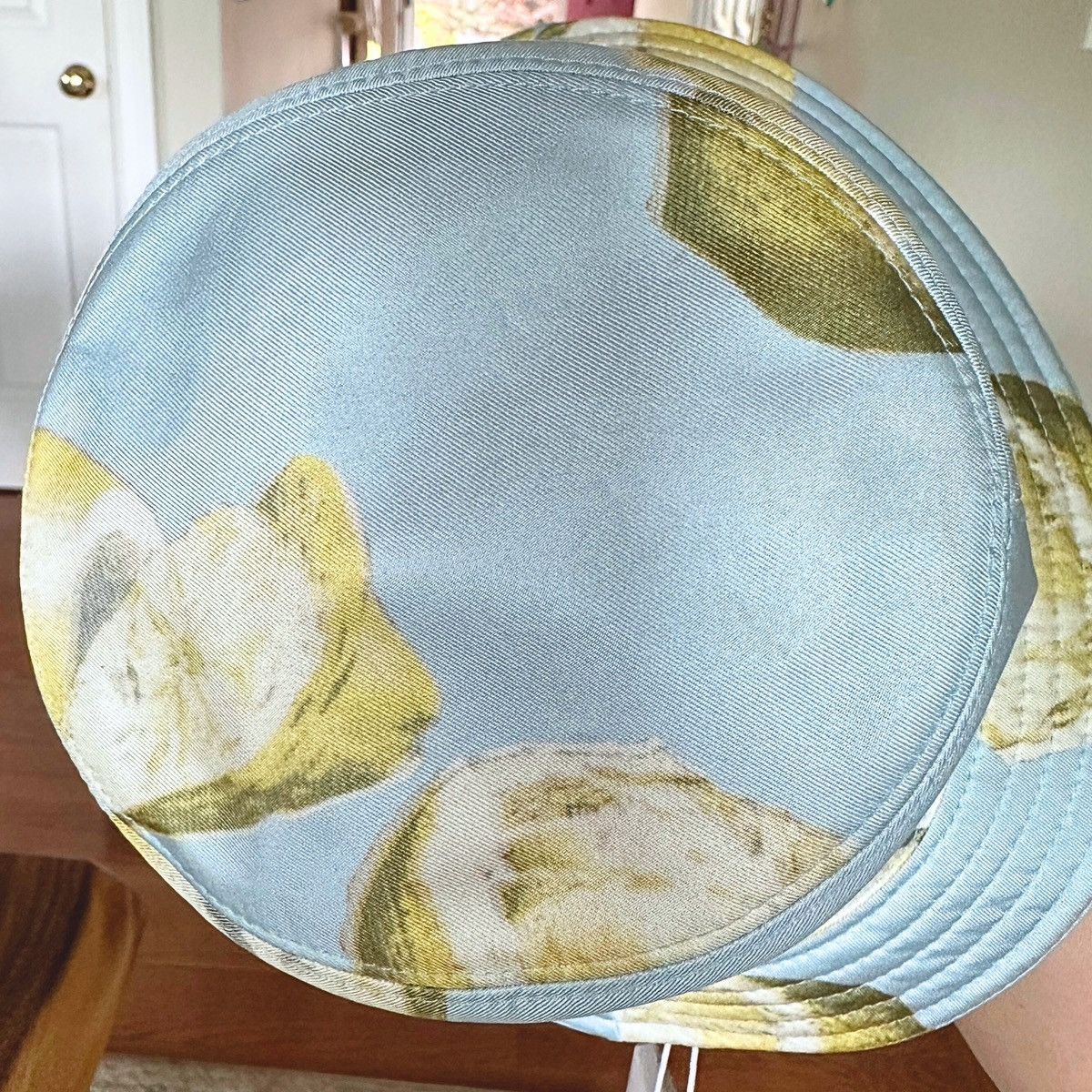Givenchy Givenchy NWT Lemon Print Silk Bucket Hat, Sky Blue, Size 56 Size ONE SIZE - 4 Thumbnail