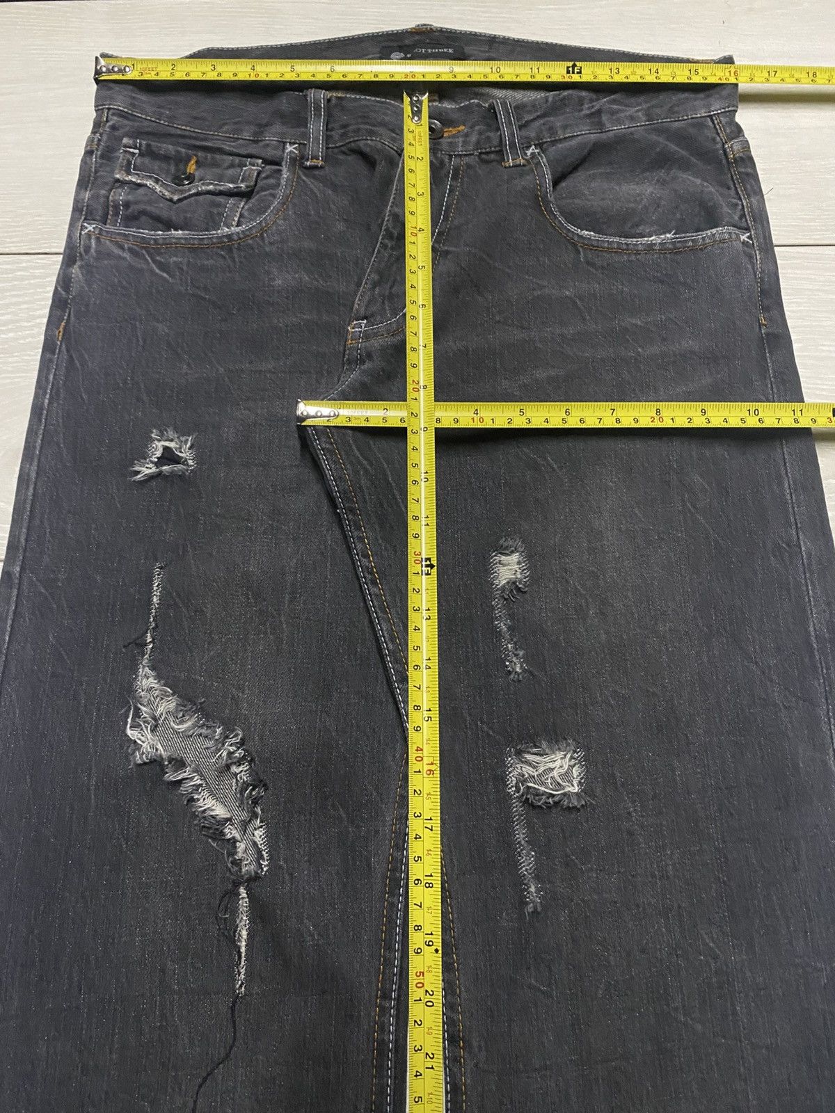 Japanese Brand Root Three vintage black denim jeans jeans Size US 32 / EU 48 - 14 Thumbnail
