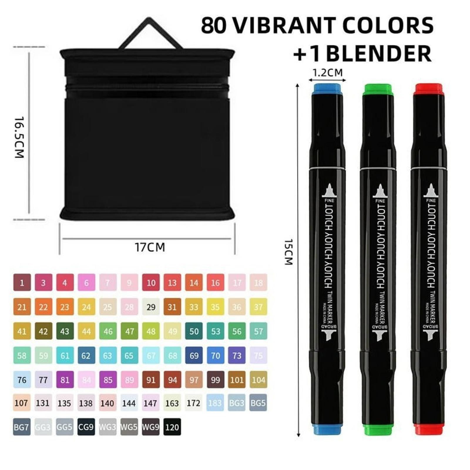 Darn Tough Touch 80-Piece Dual Tip Art Drawing Marker Set Size ONE SIZE - 3 Thumbnail