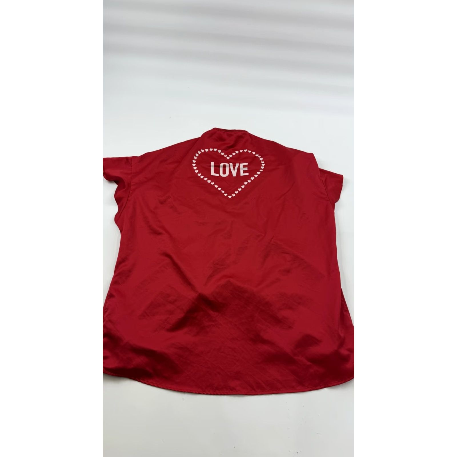 Victoria's Secret Victoria's Secret Robe Kimono Wrap Womens One Size Red Satin Heart Print LOVE Size ONE SIZE - 5 Thumbnail