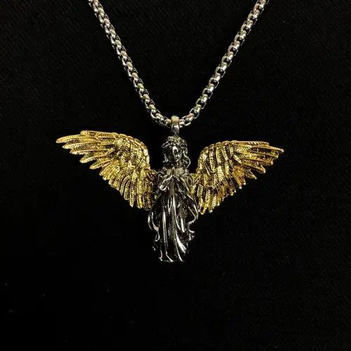 Jewelry Angel Necklace Y2K Gothic Punk Chain Size ONE SIZE - 2 Thumbnail