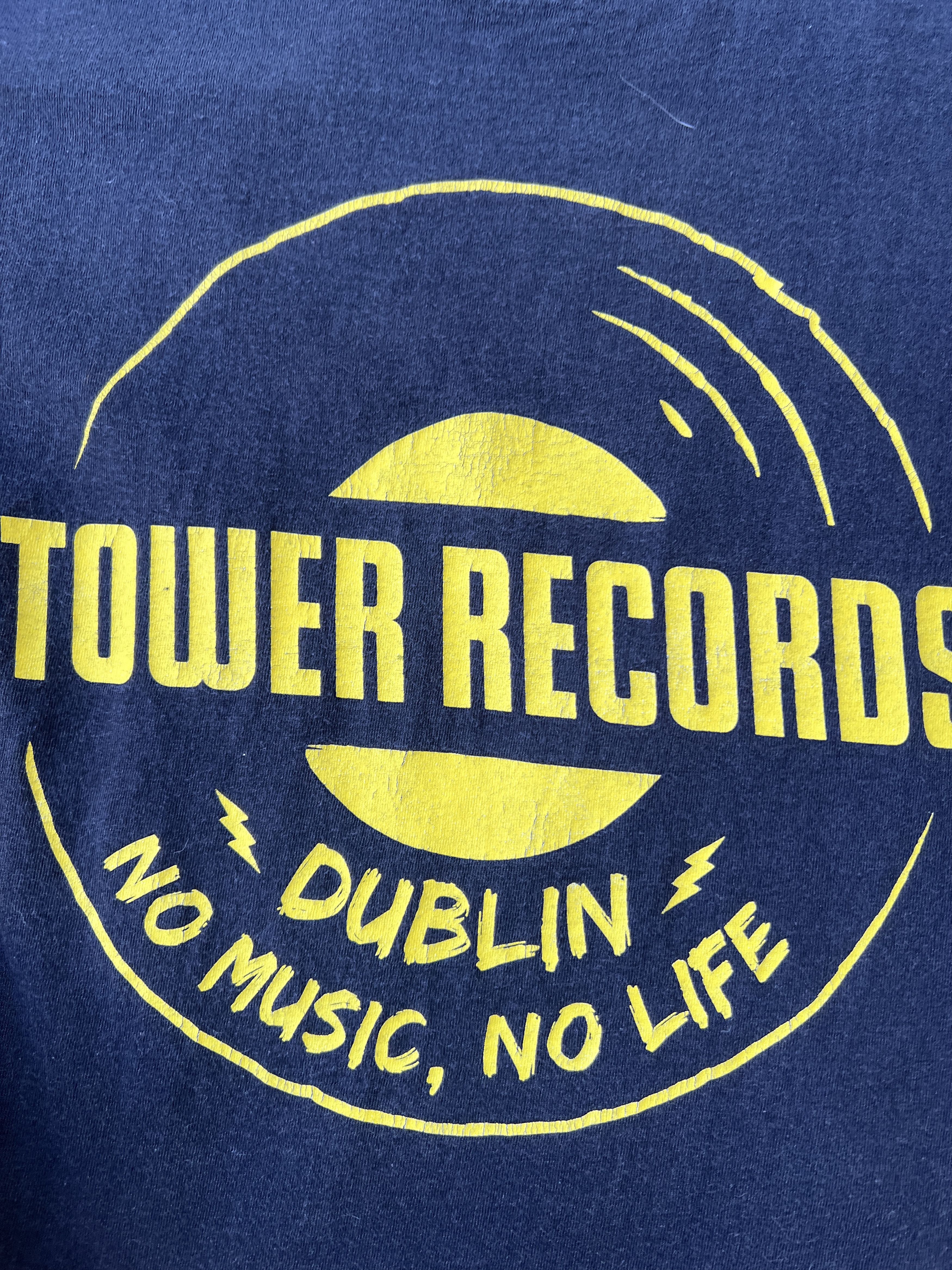 Vintage Tower Records Dublin No Music No Life Tee Size US S / EU 44-46 / 1 - 2 Thumbnail