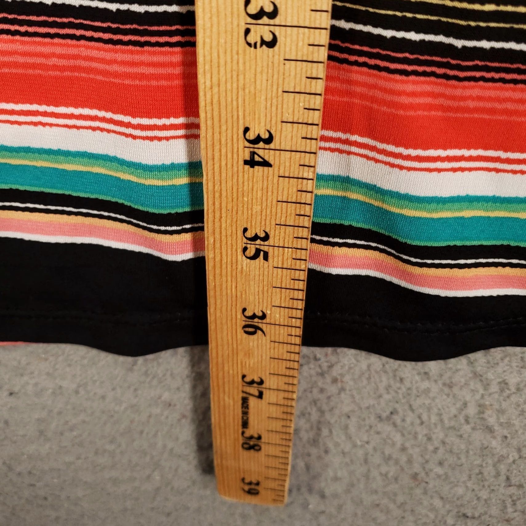 Rainbow Womens Colorful Striped Dress Size 8 Multicolored Rainbow Stretch Cold Shoulder Dress Size M / US 6-8 / IT 42-44 - 3 Thumbnail