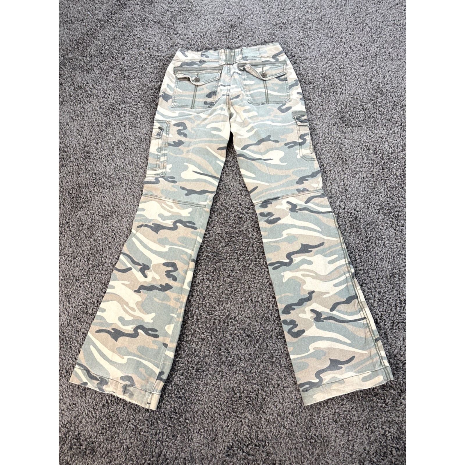 Vintage VINTAGE Nori Cargo Pants Women’s 28x31 Pants Junior Bootcut Baggy Camouflage 90s Army Grunge Casual Green Size 28" / US 6 / IT 42 - 7 Thumbnail