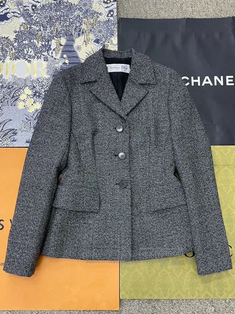 Dior Dior Grey lapel suit jacket Size XXS / US 00 / IT 34 - 1 Thumbnail