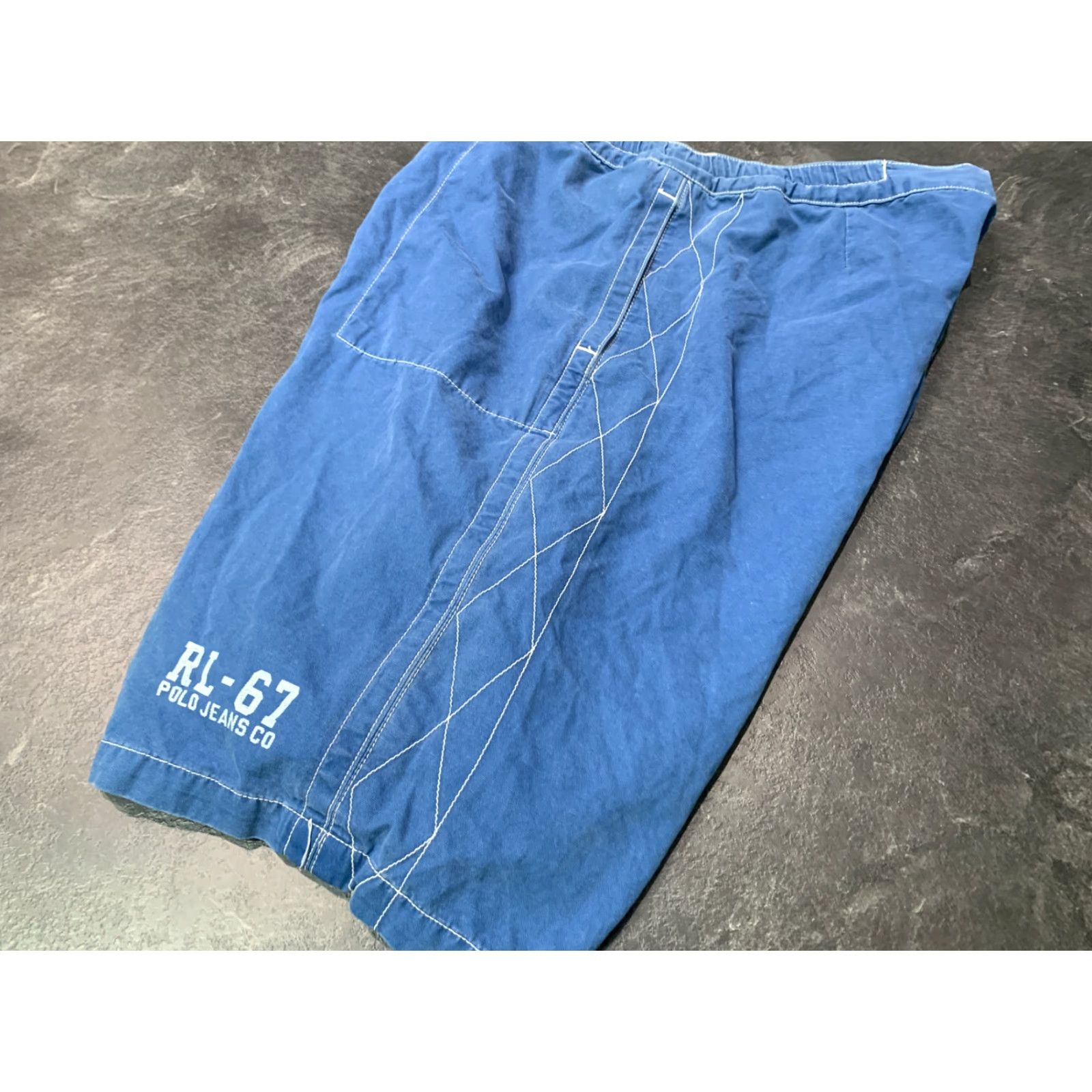 Polo Ralph Lauren VINTAGE Polo Ralph Lauren RL 67 Beach Shorts XL Blue Cargo Mens Size US XL / EU 56 / 4 - 6 Thumbnail