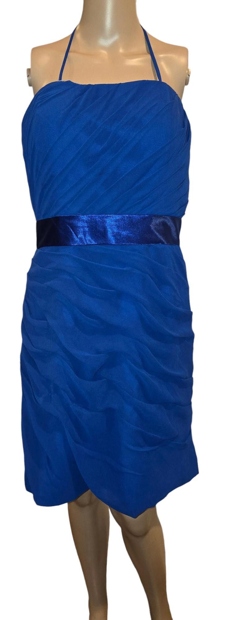 Designer Chic Blue Halter Dress Size XL / US 12-14 / IT 48-50 - 1 Thumbnail