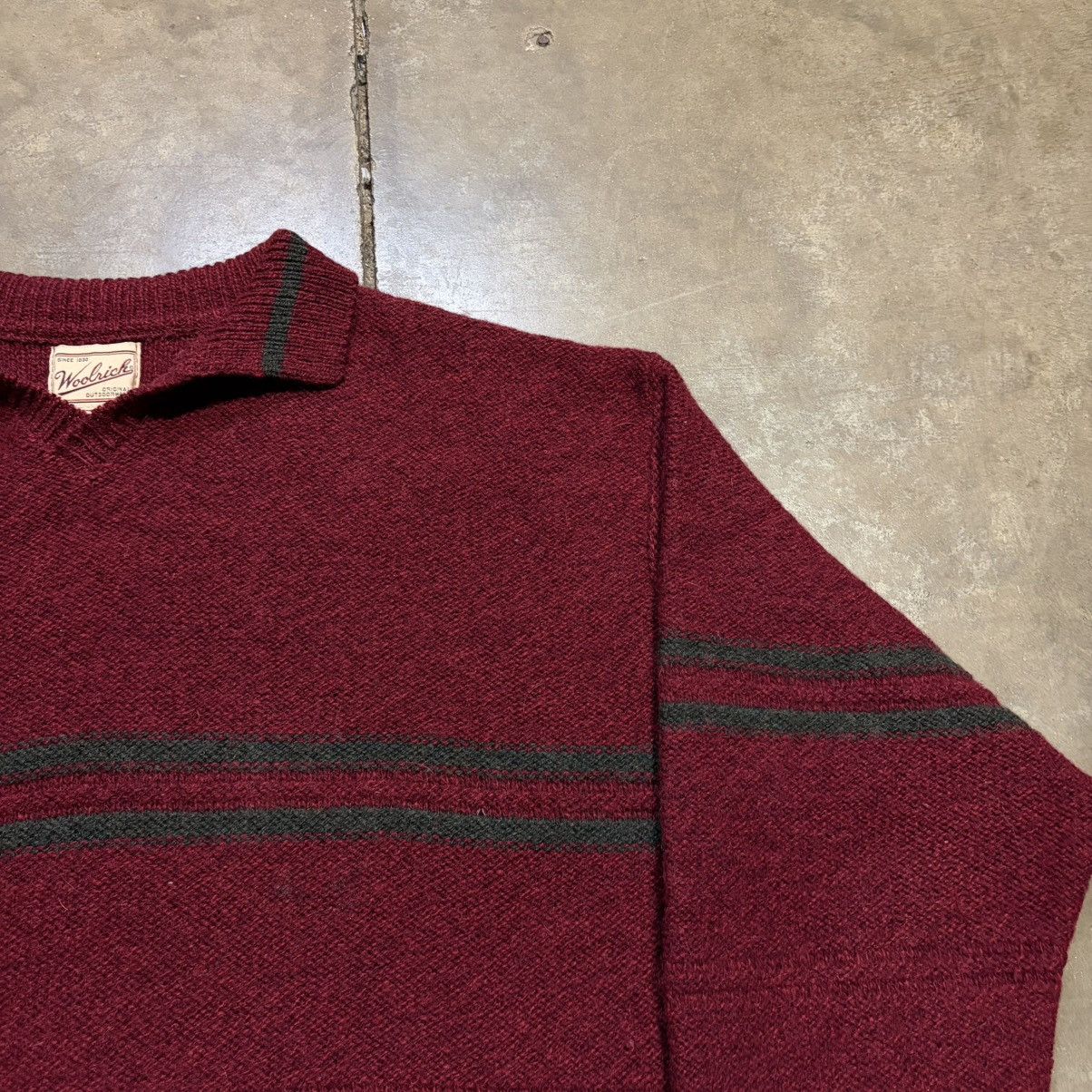 Woolrich Woolen Mills Vintage Woolrich Wool Sweater Striped Collared Fisherman 90s Size US XL / EU 56 / 4 - 3 Thumbnail