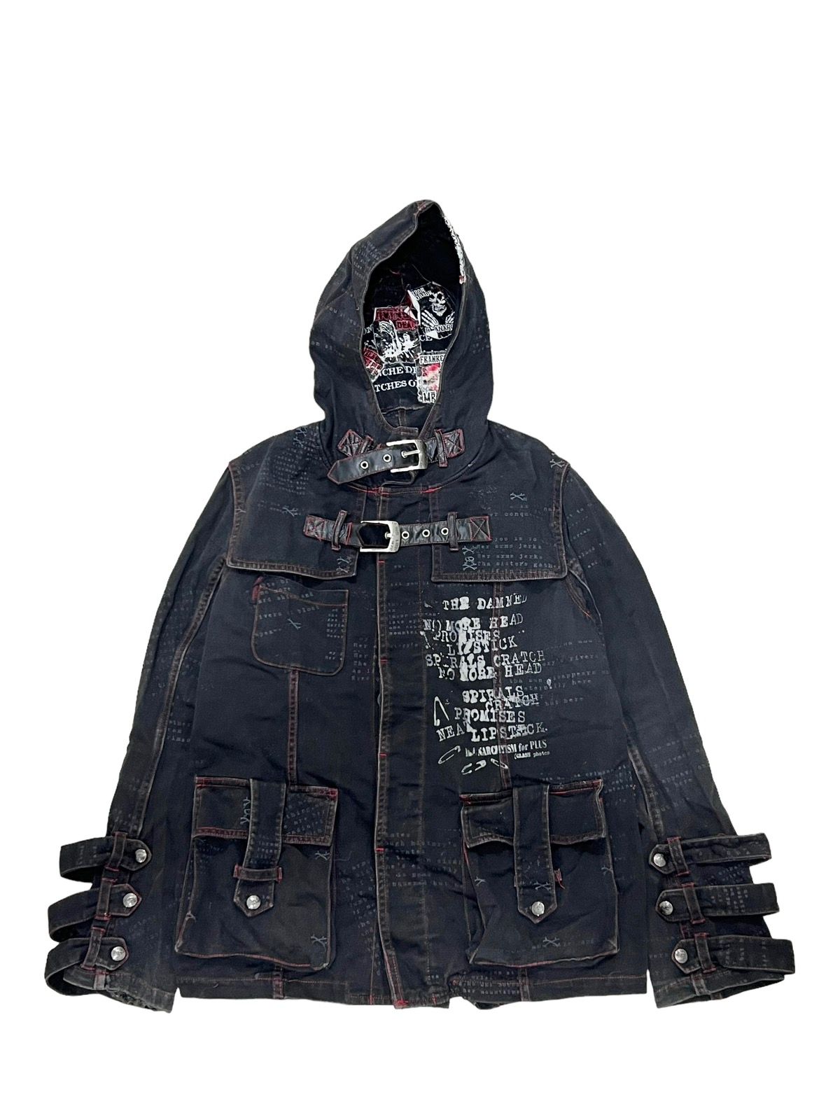 Pre-owned Beauty Beast X If Six Was Nine Forever Anarchy H.naoto Patchwork Punk Jacket In Black