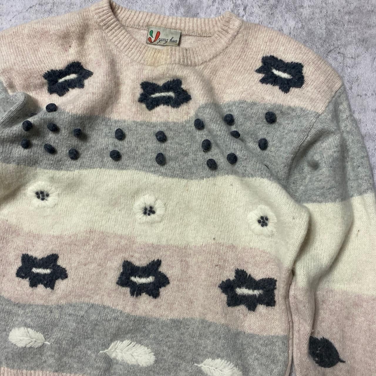 Other Cream and black vintage 70s knit sweater knit #70sfashion Size S / US 4 / IT 40 - 2 Thumbnail