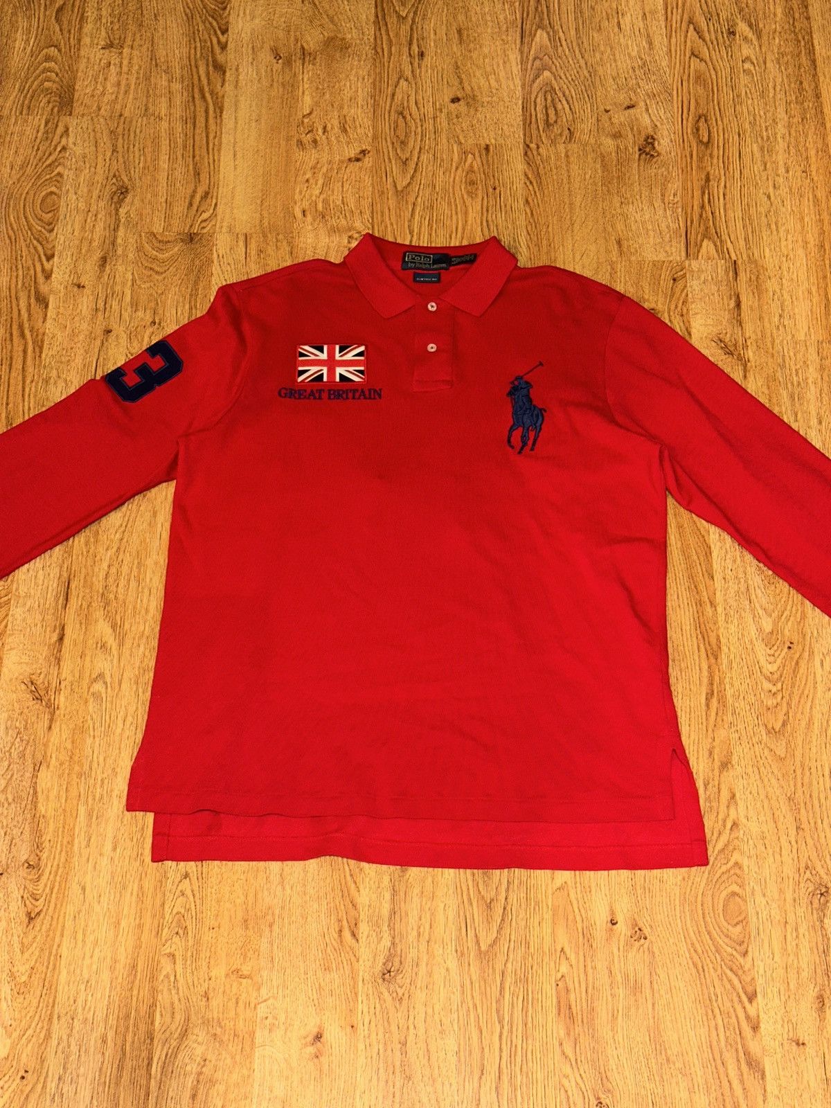 Polo Ralph Lauren Vintage Polo Ralph Lauren Great Britain Long Sleeve Shirt LG Size US L / EU 52-54 / 3 - 1 Thumbnail