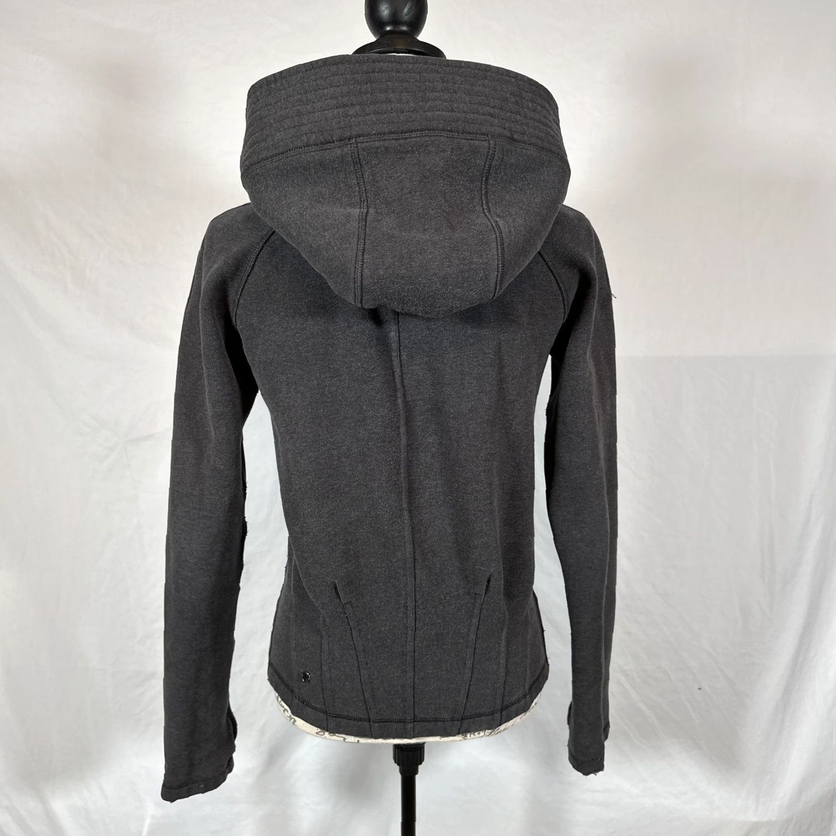 Lululemon Lululemon Scuba Hoodie Full Zip Womens 4 Charcoal Gray Fleece with Thumbholes Size S / US 4 / IT 40 - 3 Thumbnail
