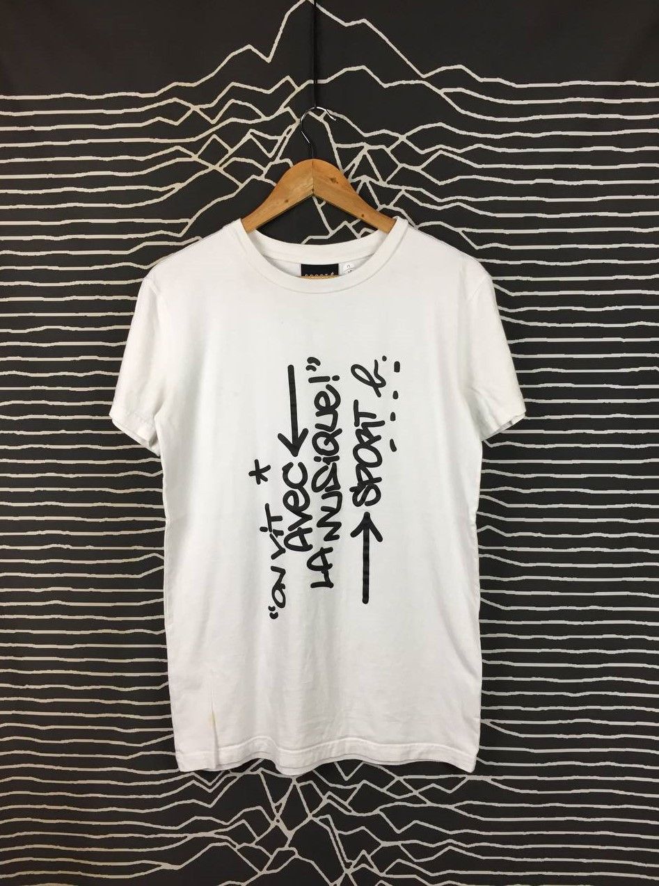 agnes b. SPORT b. Paris by Agnes b. We Live With Music Quote Tee Size US M / EU 48-50 / 2 - 2 Thumbnail