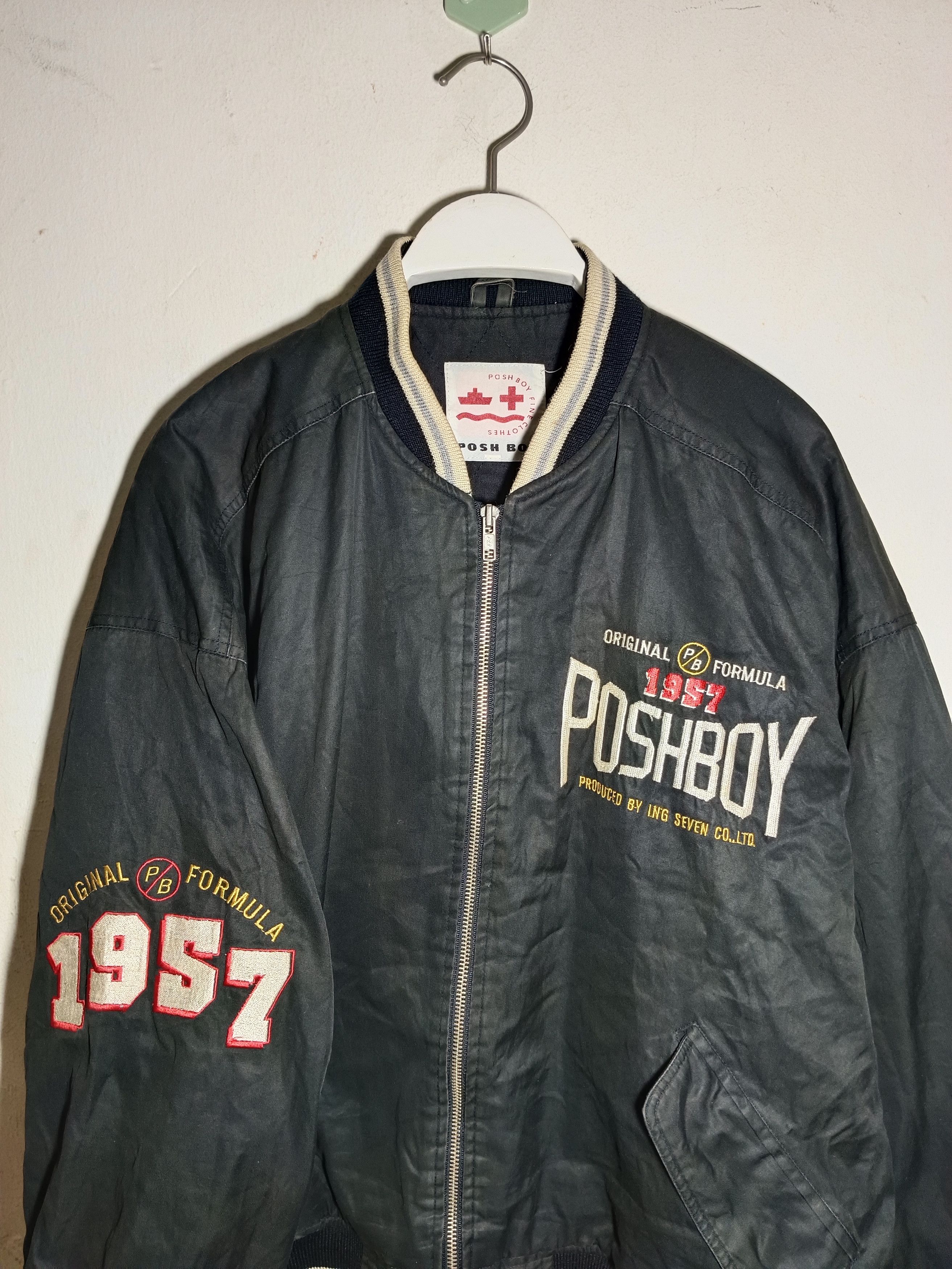 Japanese Brand × Vintage 🔥🔥RARE🔥🔥 VINTAGE 90”s POSHBOY BOMBER JACKET Size US L / EU 52-54 / 3 - 4 Thumbnail