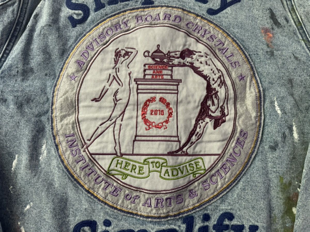 Advisory Board Crystals × Guess ABC Painted Blue Denim Jacket ABCd. Artist Recluse Jean Size US S / EU 44-46 / 1 - 3 Thumbnail