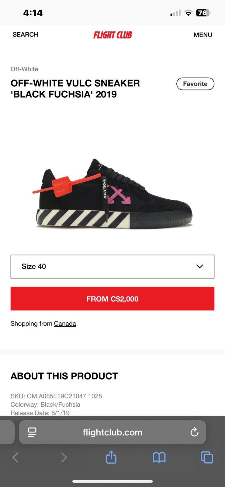 Off-White Off-white Low vulc black fushia 2019 Size US 12 / EU 45 - 10 Thumbnail