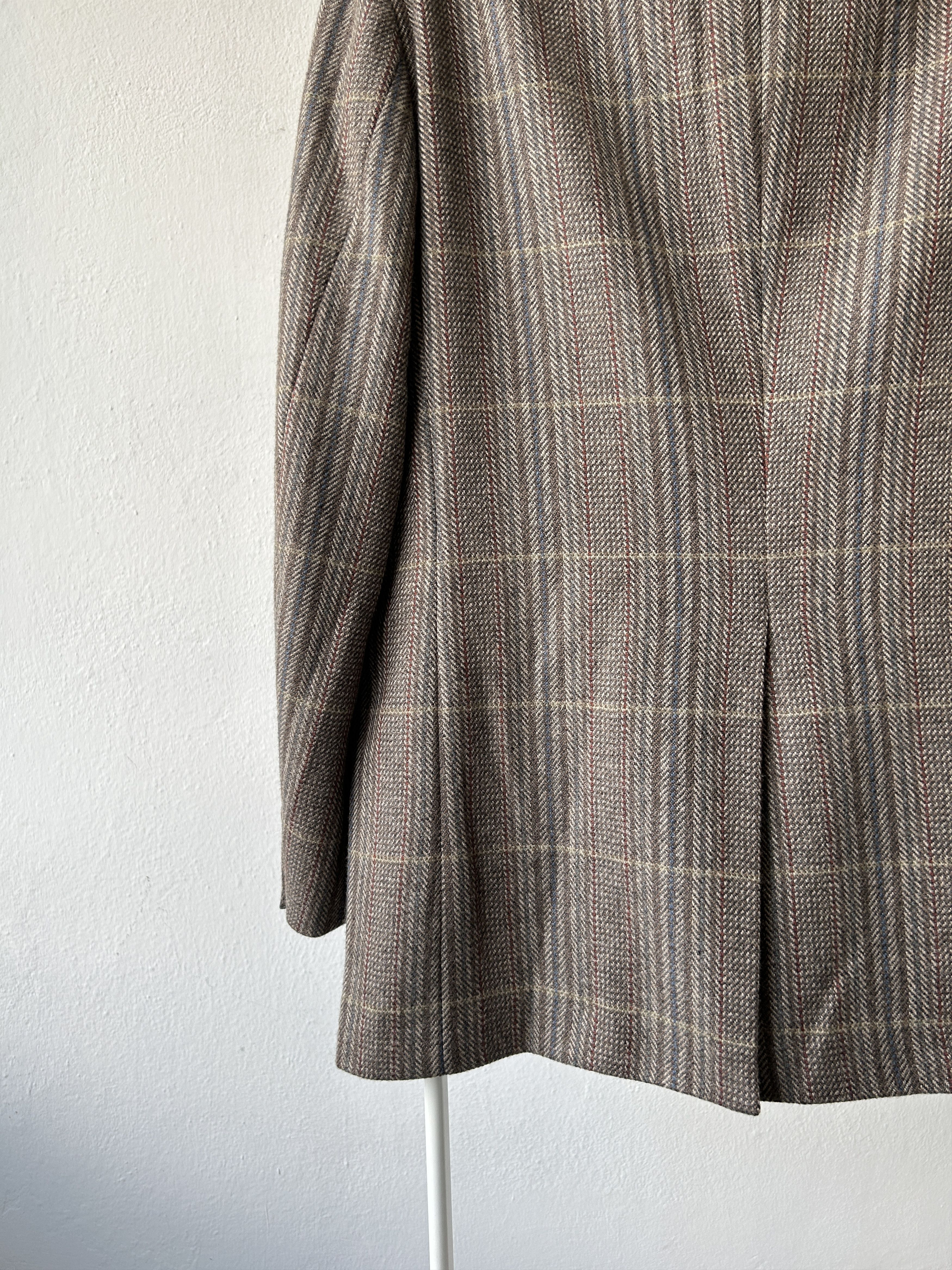 Vintage Vintage handmade checkered cashmere blazer Size 40S - 13 Thumbnail