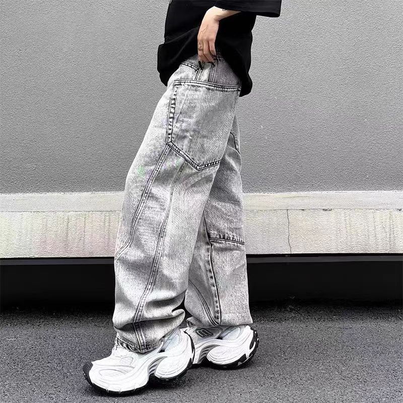 Japanese Brand × Vintage Washed and distressed hip-hop baggy jeans Size US 34 / EU 50 - 4 Thumbnail