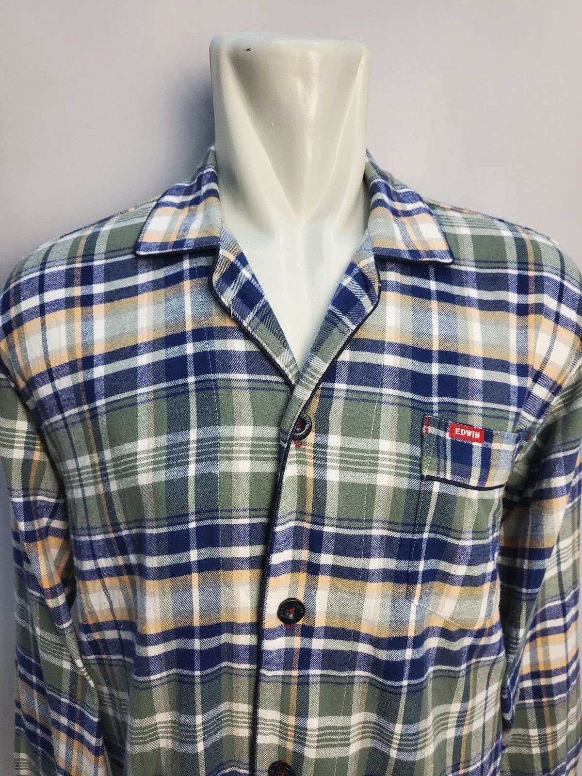 image of Edwin Outdoor Heavyweight Flannel Shirt in Refer Images/Message Me, Men's (Size Large)