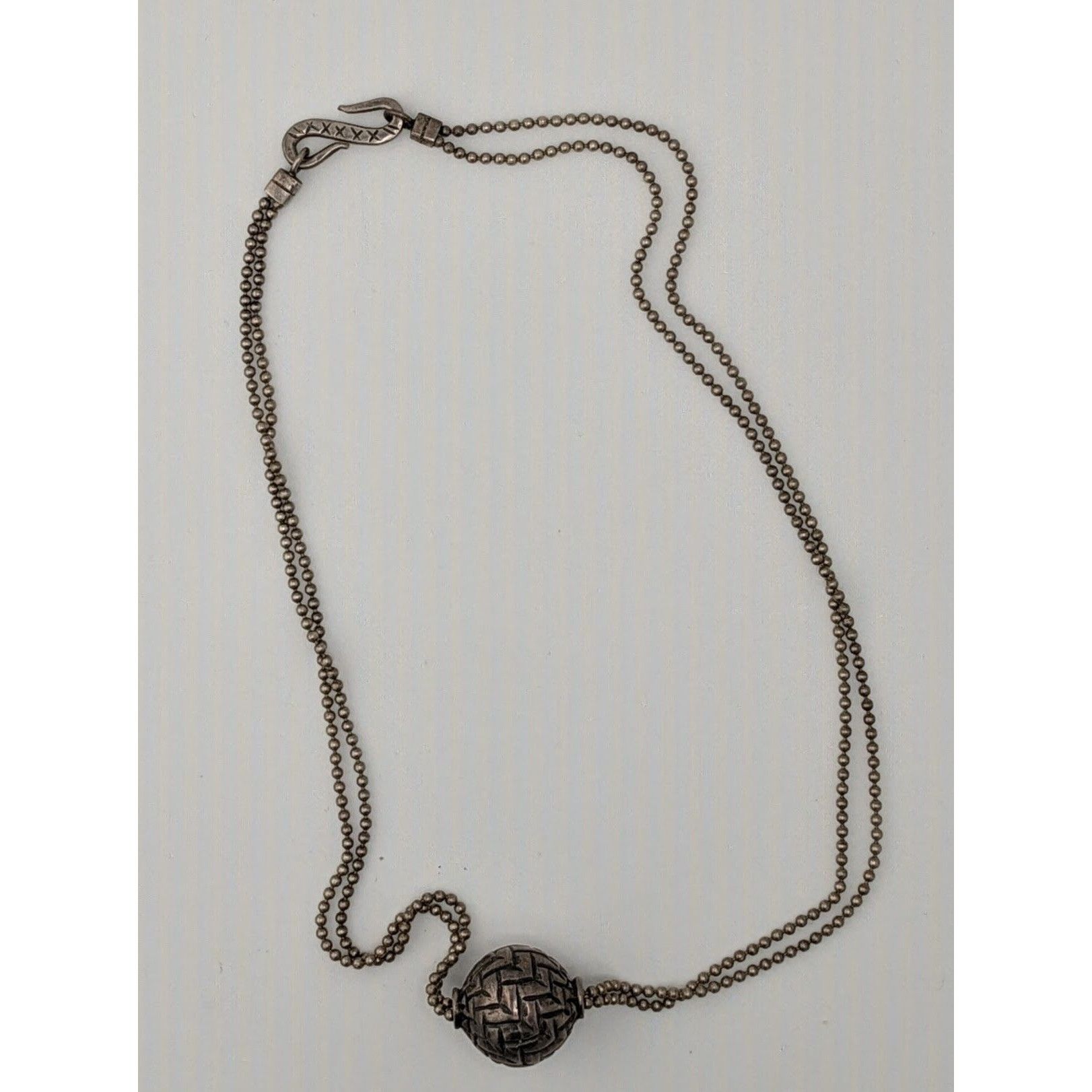 Other Bohemian Basket Weave Texture Single Bead Pendant Necklace O Size ONE SIZE - 5 Thumbnail