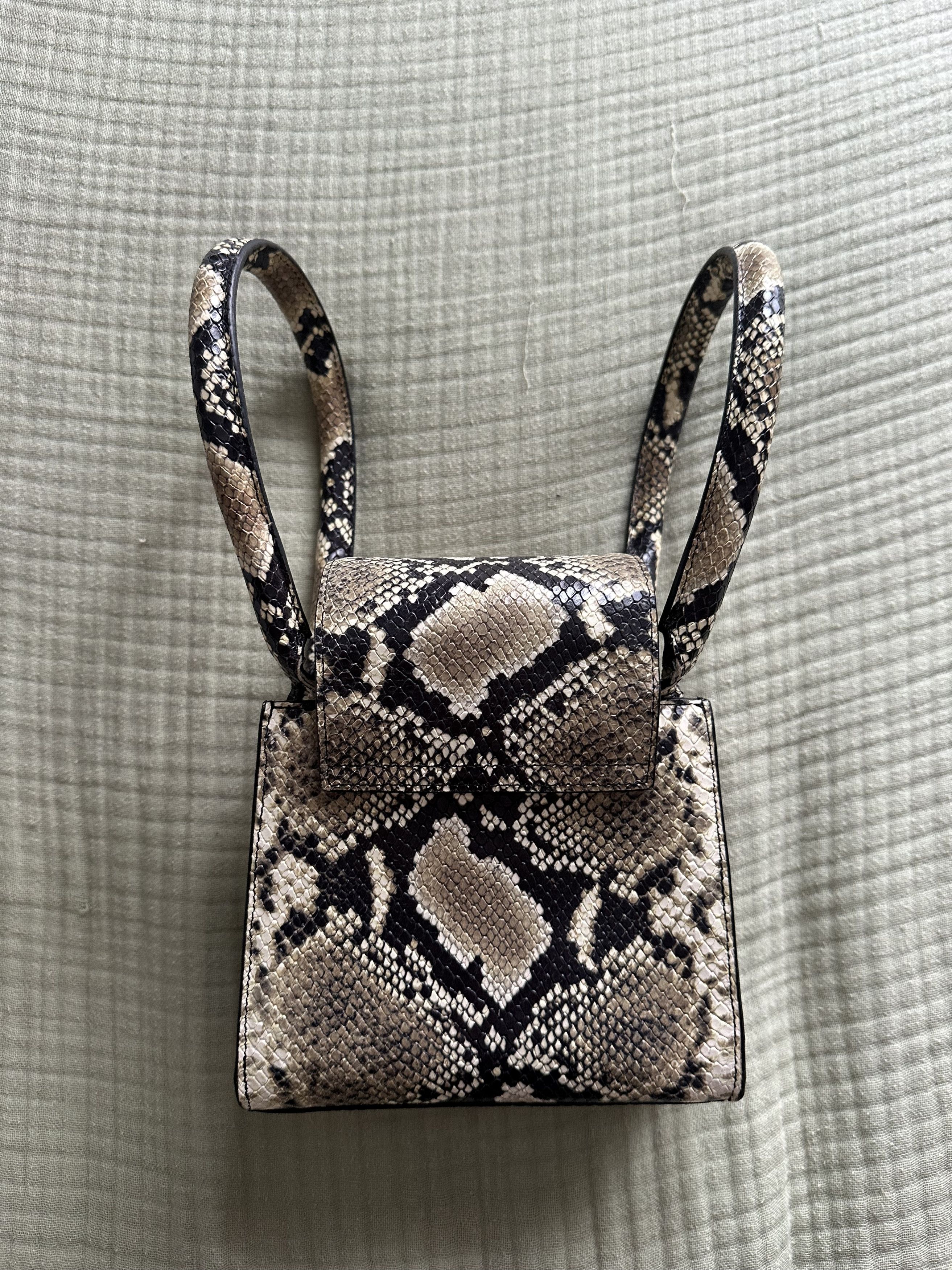By Far Sabrina Snake Print Leather Handle Bag Size ONE SIZE - 5 Thumbnail