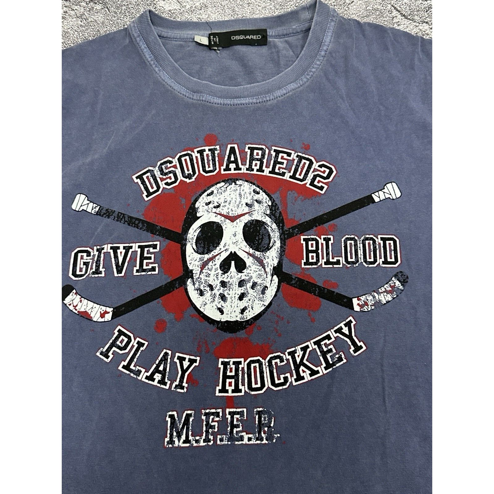 Dsquared2 Dsquared2 Give Blood Play Hockey Jason Voorhees Horror Shirt Size US L / EU 52-54 / 3 - 3 Thumbnail