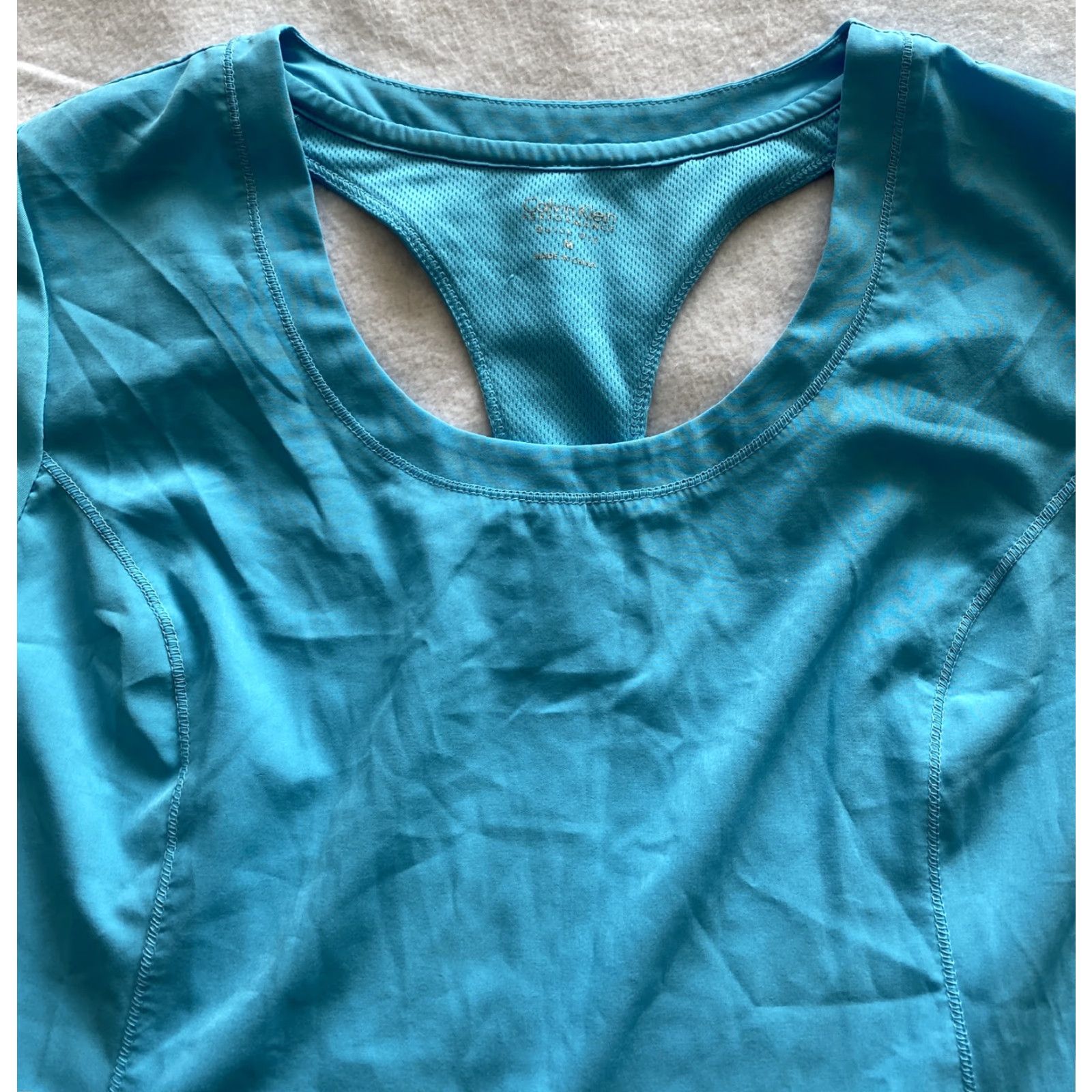 Calvin Klein Calvin Klein Tank Top Shirt Women’s M Turquoise RUNNING SPORT Tank Tshirt Activewear Shirt 18-43 Mens? Size M / US 6-8 / IT 42-44 - 2 Thumbnail