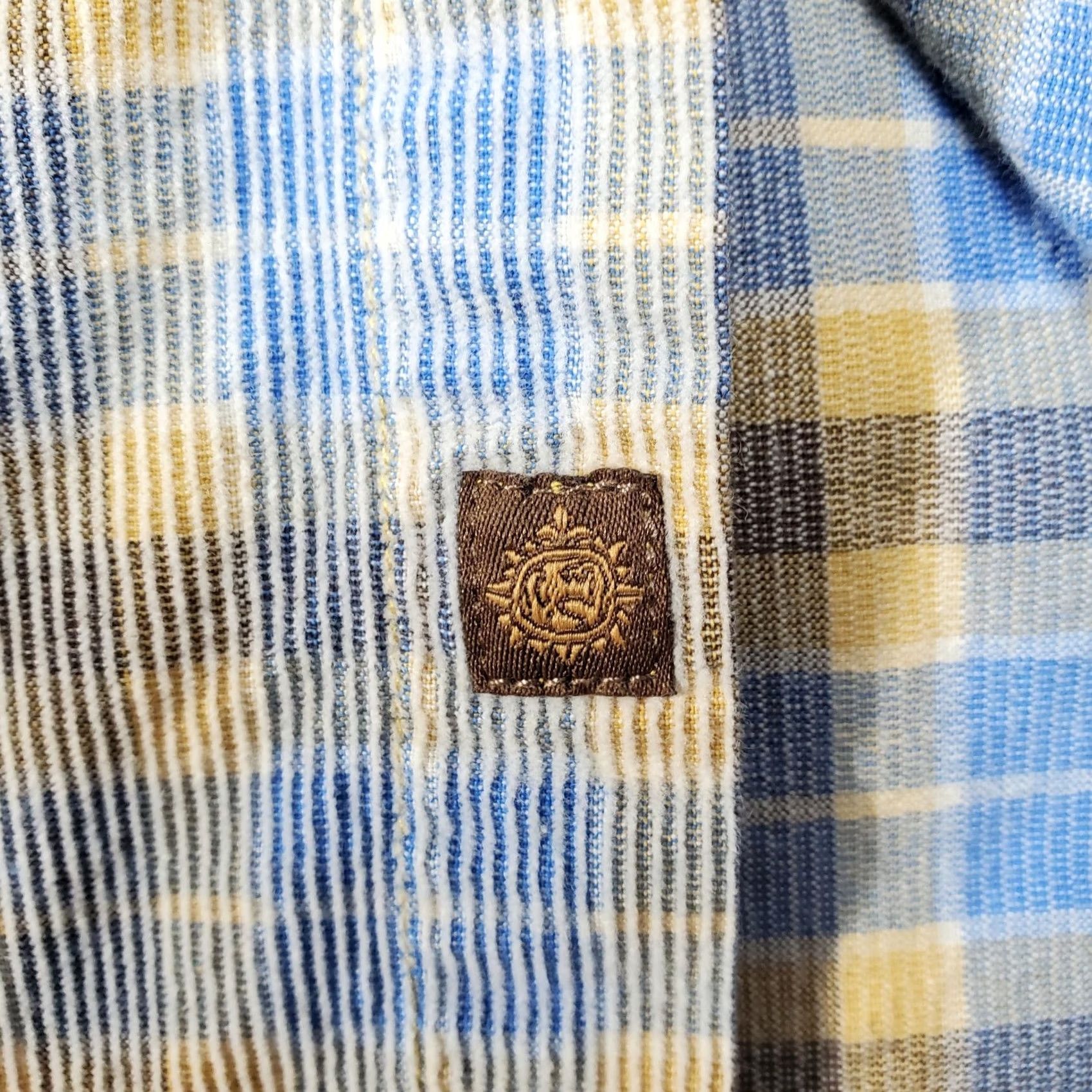 The Territory Ahead Territory Ahead Shirt Mens Large Blue Yellow Plaid Corduroy Long Sleeve Button Up Size US L / EU 52-54 / 3 - 3 Thumbnail