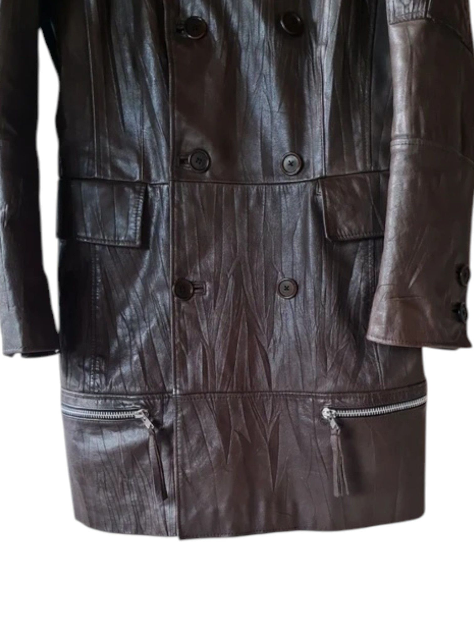 Dirk Bikkembergs Dirk Bikkembergs Buffalo Leather Winter Coat Size US S / EU 44-46 / 1 - 6 Thumbnail