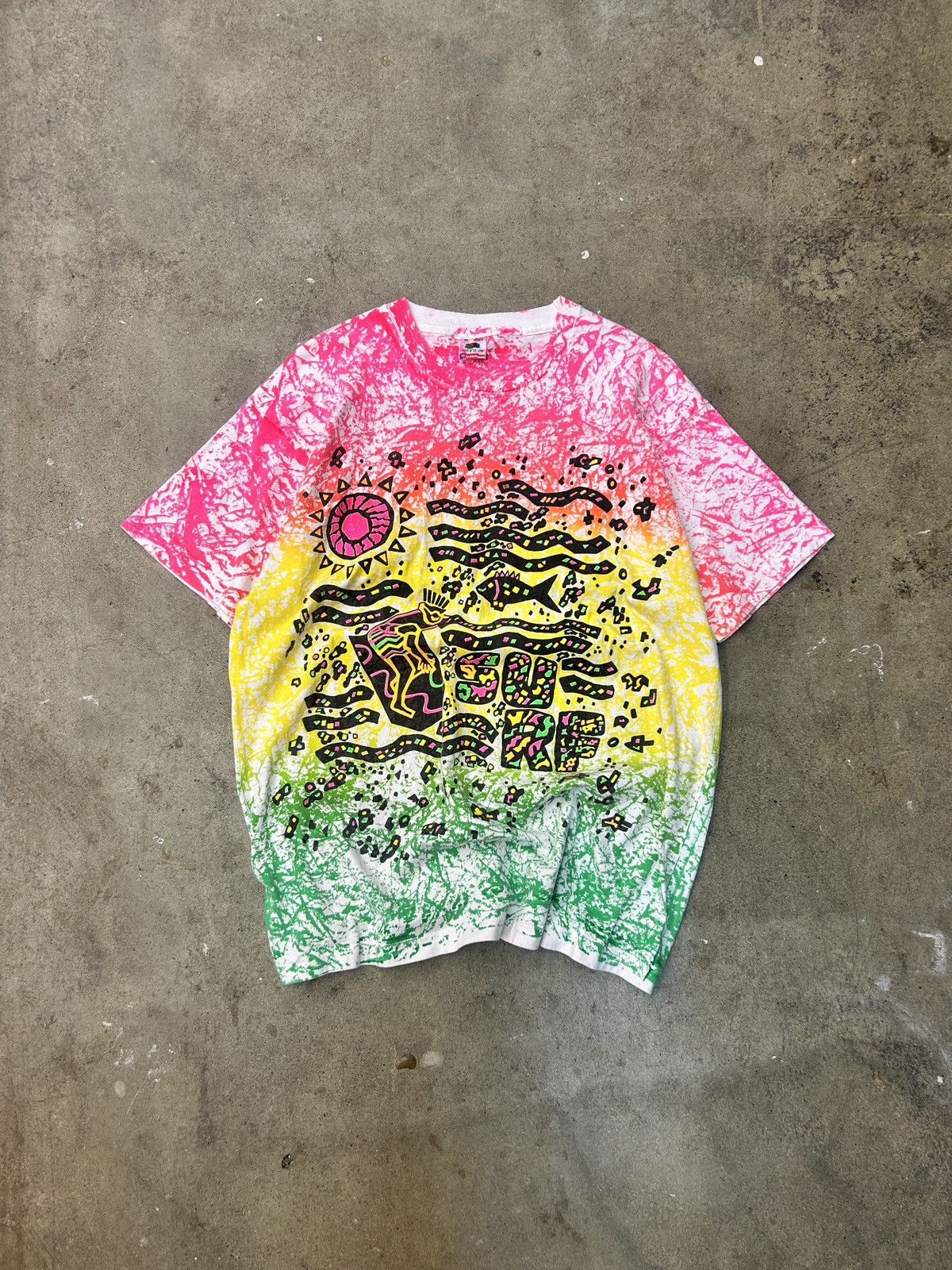 Vintage 90s Vintage Surf All Over Print Tee XL Size US XL / EU 56 / 4 - 1 Thumbnail