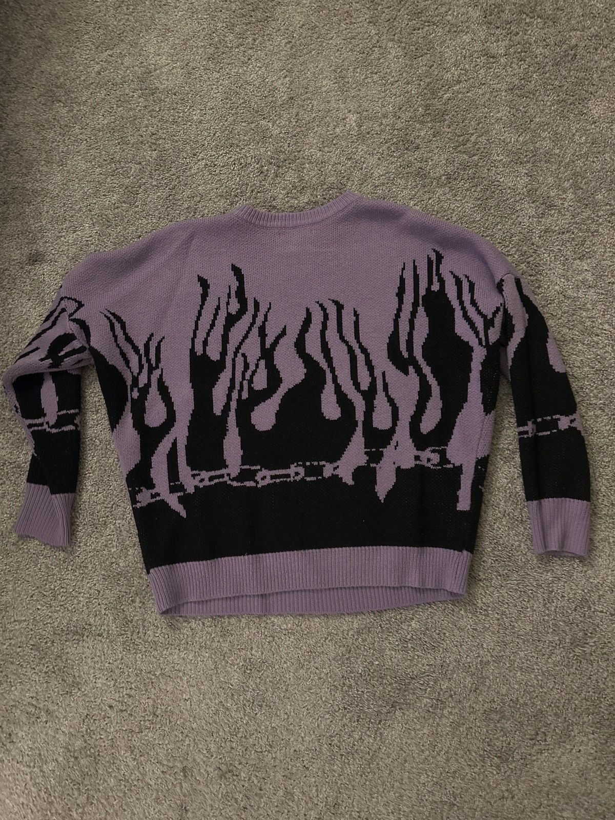 Other Purple and black flamed sweater Size US M / EU 48-50 / 2 - 1 Thumbnail
