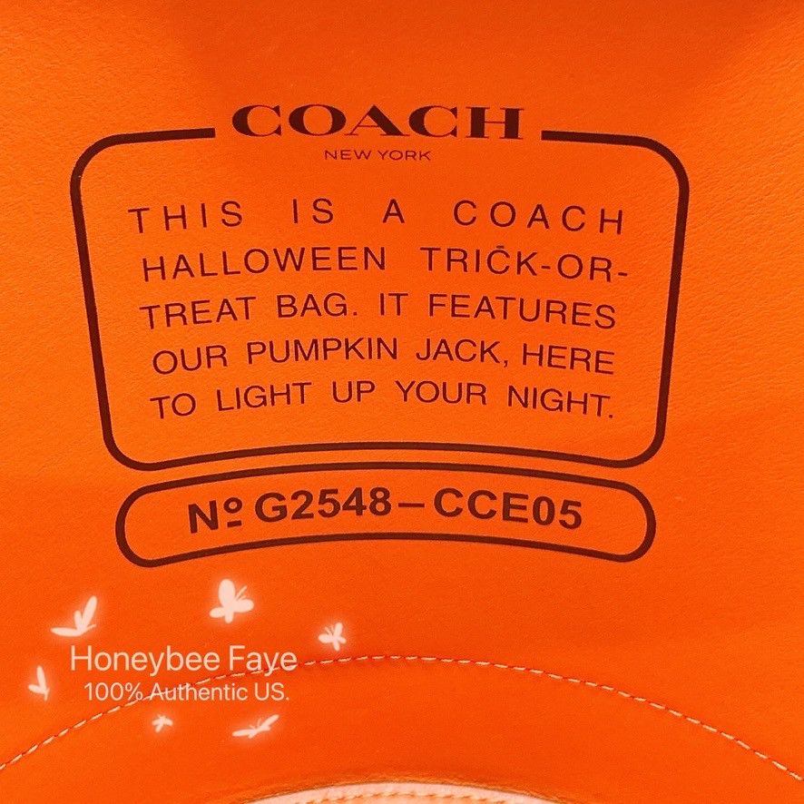 Coach Trick Or Treat Bucket With Halloween Pumpkin CCE05 Size ONE SIZE - 5 Thumbnail