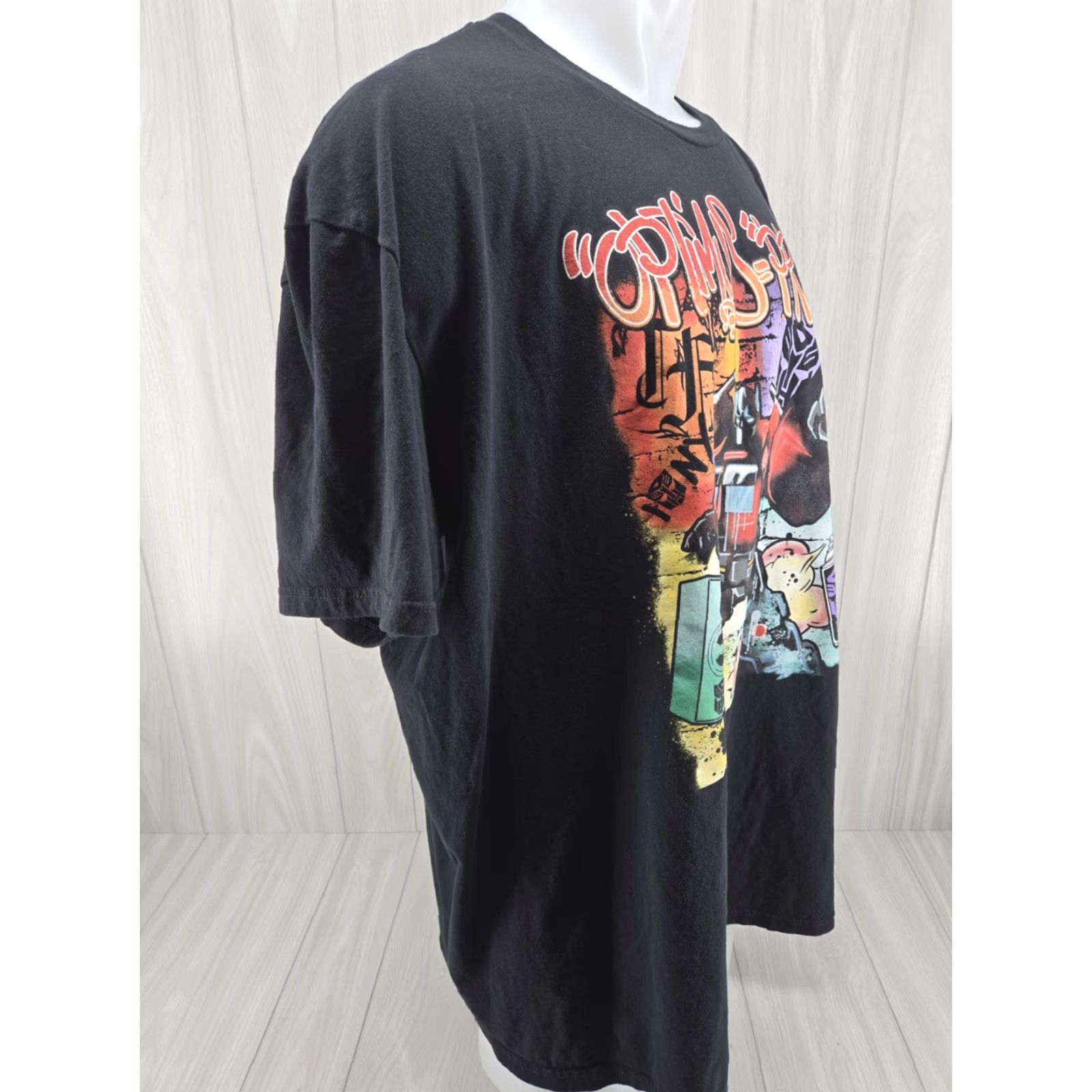 Vintage Transformers Black Mens T-Shirt Short Sleeve Size 3XL Optimus Prime Classi c Logo Print Vintage? No Size US XXL / EU 58 / 5 - 6 Thumbnail