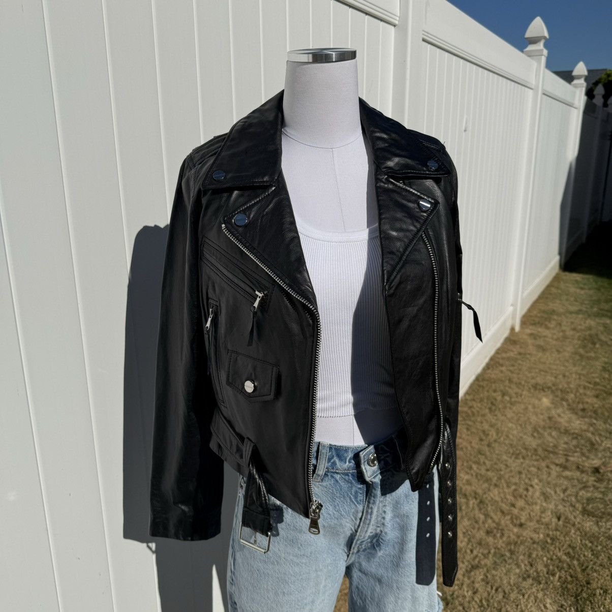 MILLY Milly moto iconic leather jacket Size S / US 4 / IT 40 - 6 Thumbnail