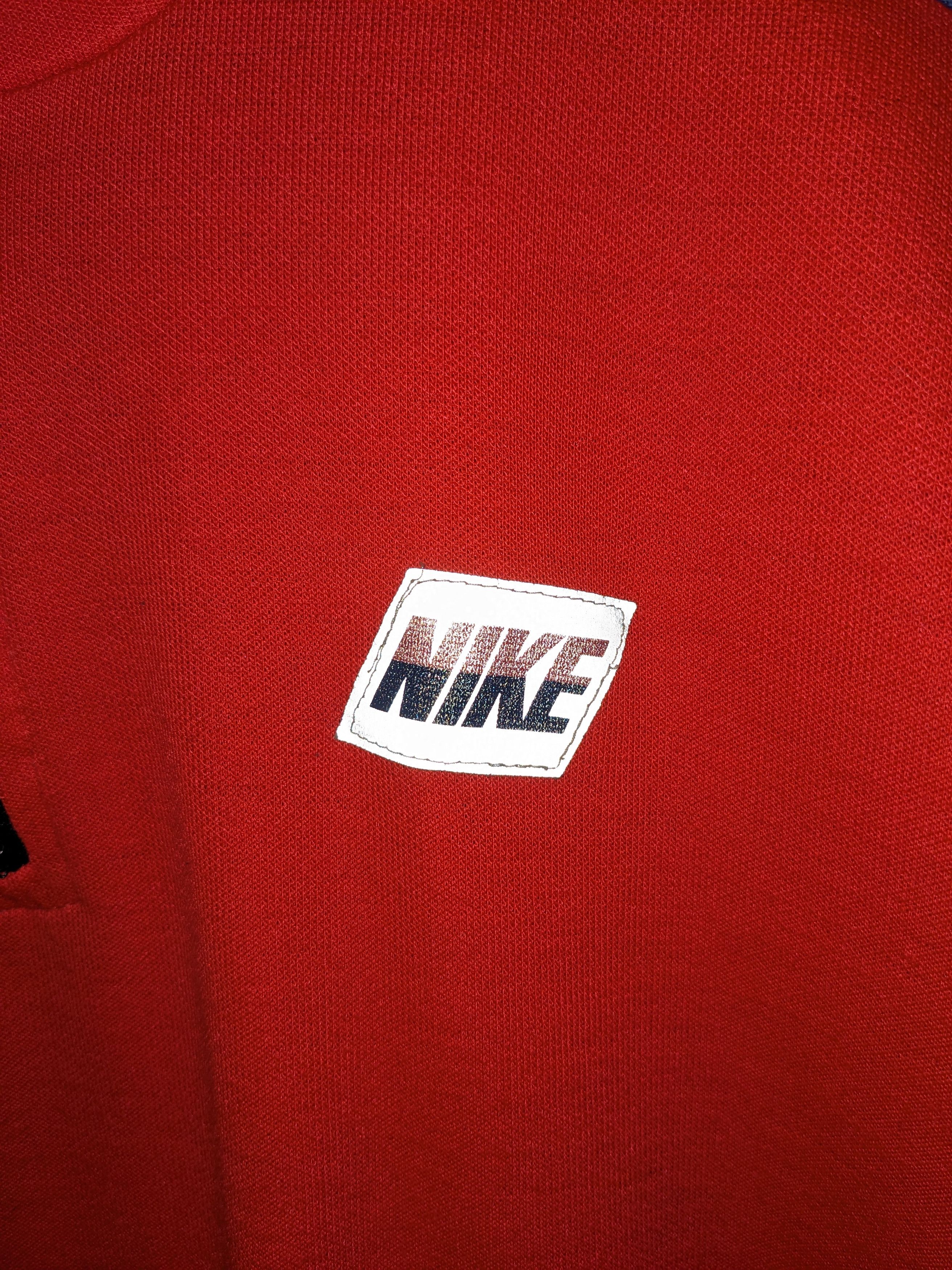 Nike × Vintage Vintage 90s Nike Swoosh Logo X-Large Red Pink Zip Up Sweater Size US XL / EU 56 / 4 - 2 Thumbnail