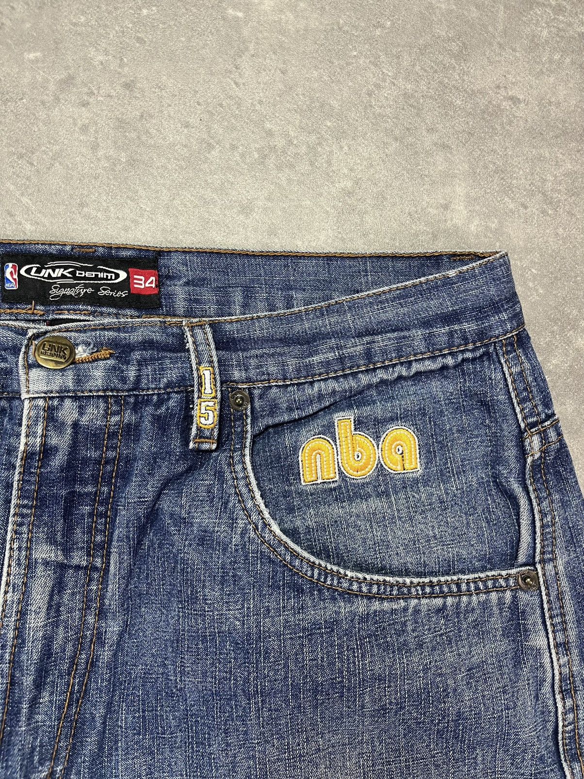 NBA UNK NBA Denver Nuggets Printed Baggy Denim Jeans 34 Size US 34 / EU 50 - 9 Thumbnail