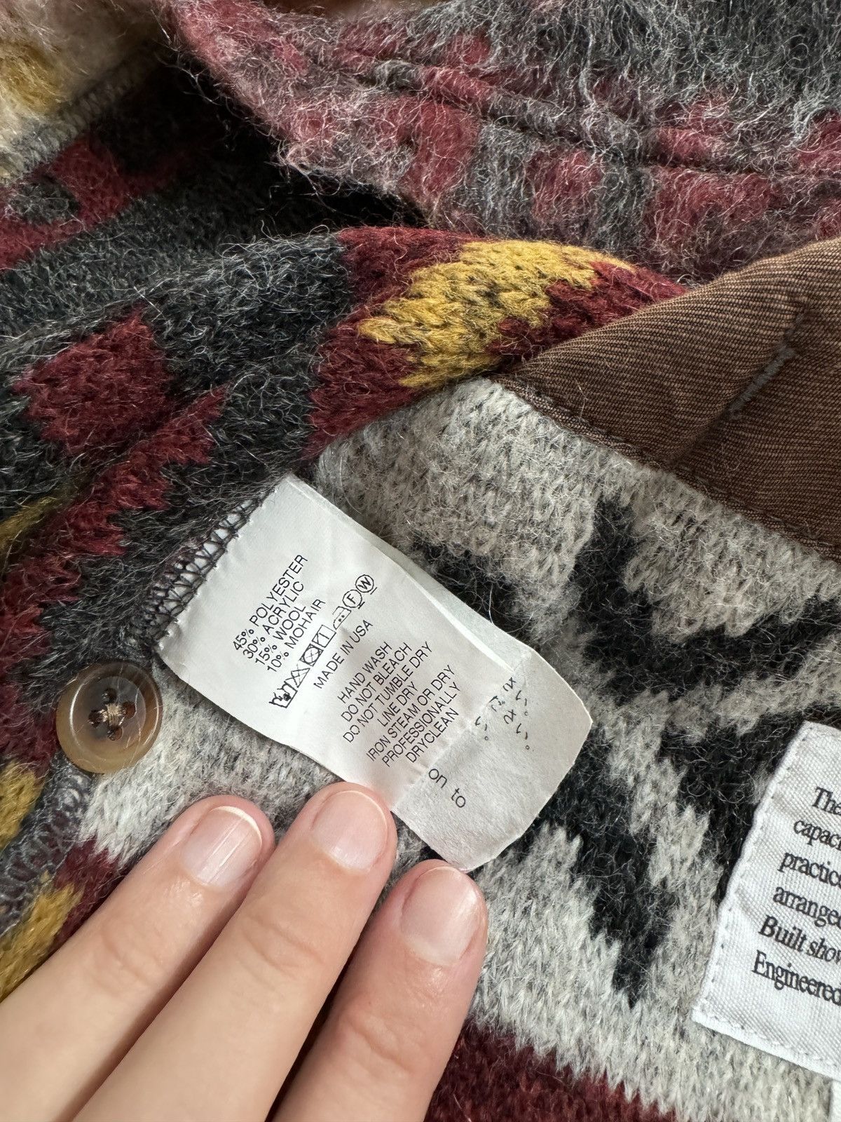 Engineered Garments Engineered Garments Fair Isle Mohair Button Cardigan Size US S / EU 44-46 / 1 - 4 Thumbnail