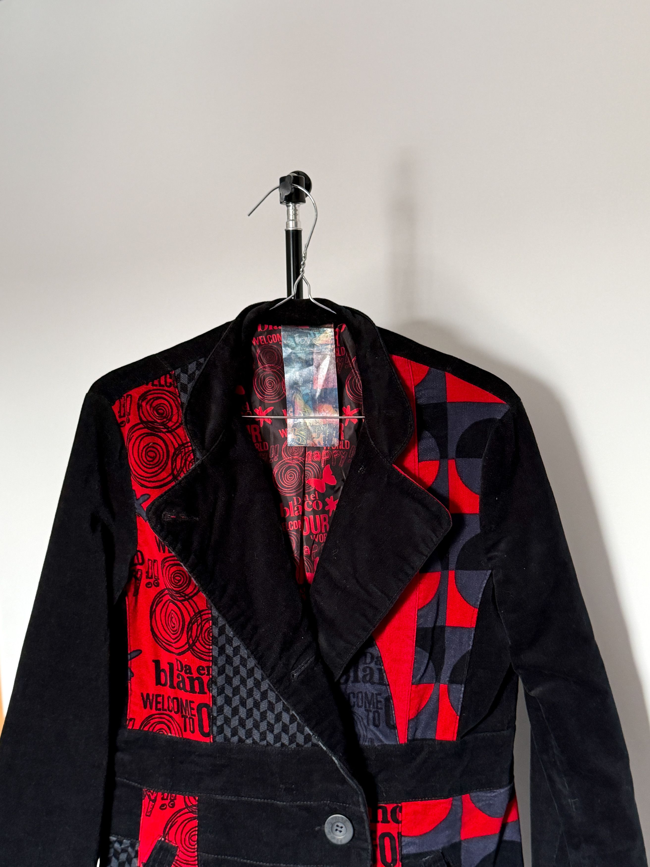 Desigual Desigual Women’s Patchwork Velvet Coat Geo Print Graphics Size M / US 6-8 / IT 42-44 - 3 Thumbnail