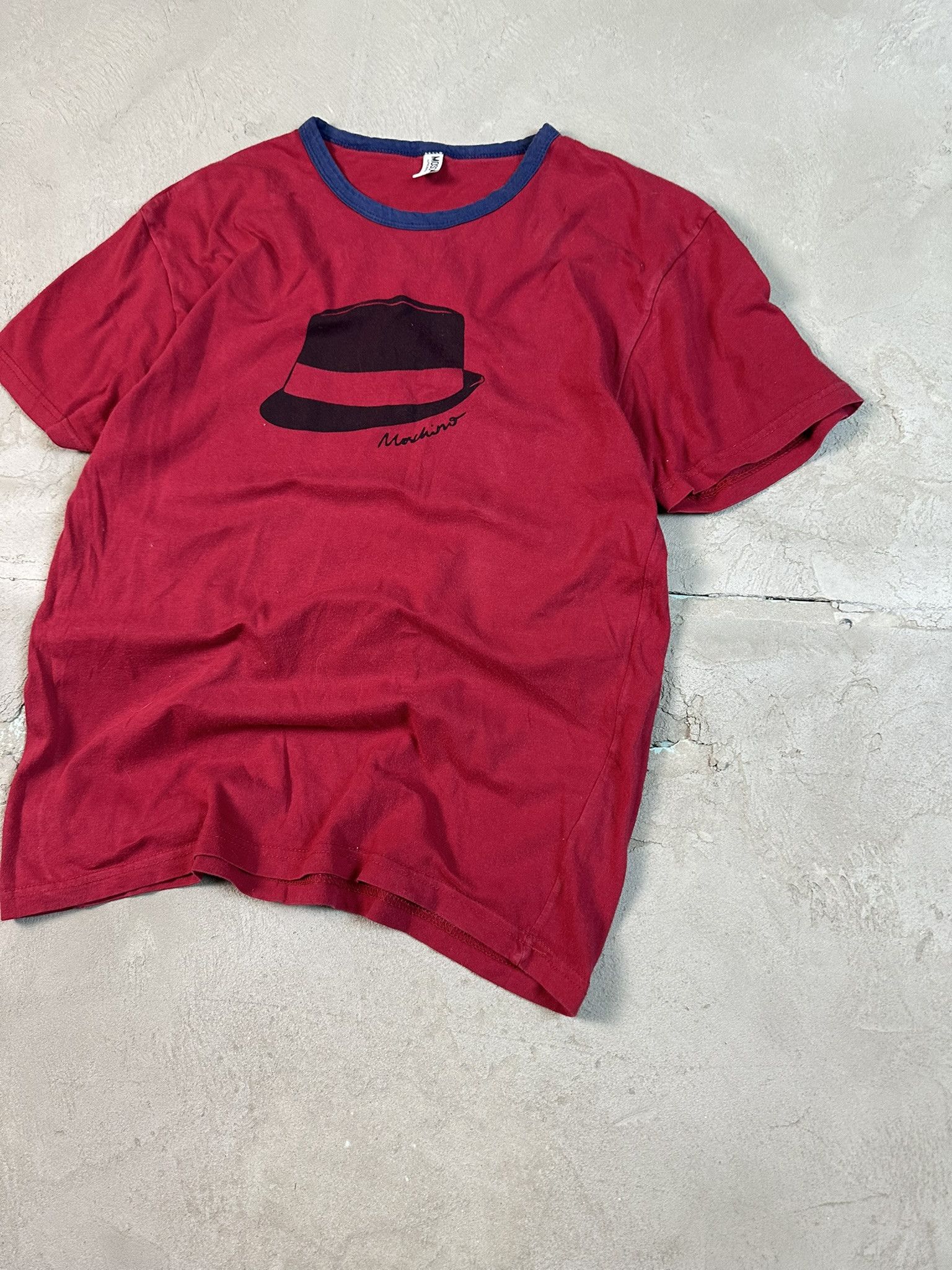 Designer × Moschino Moschino Graphic Hat Logo T-shirt Size US M / EU 48-50 / 2 - 4 Thumbnail