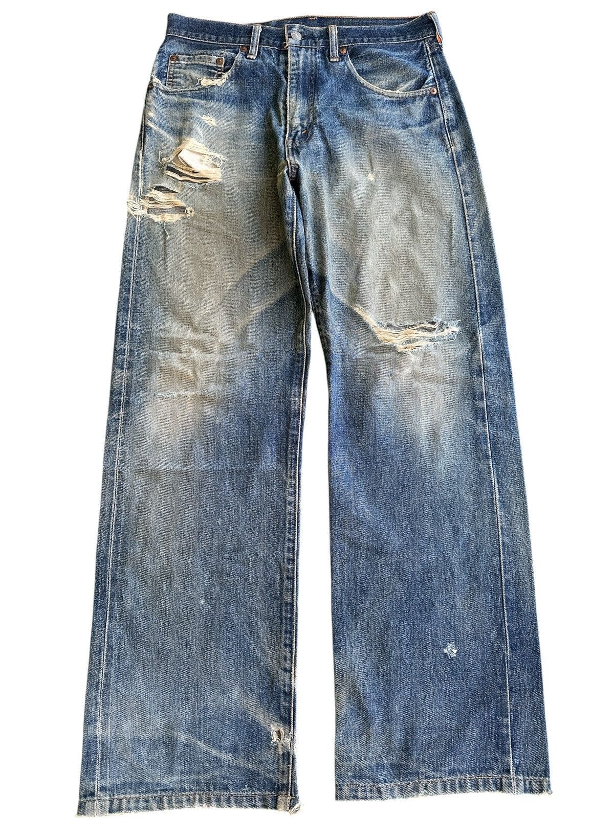 Vintage Distress Levis Big E 504Z Selvedge 32x41.