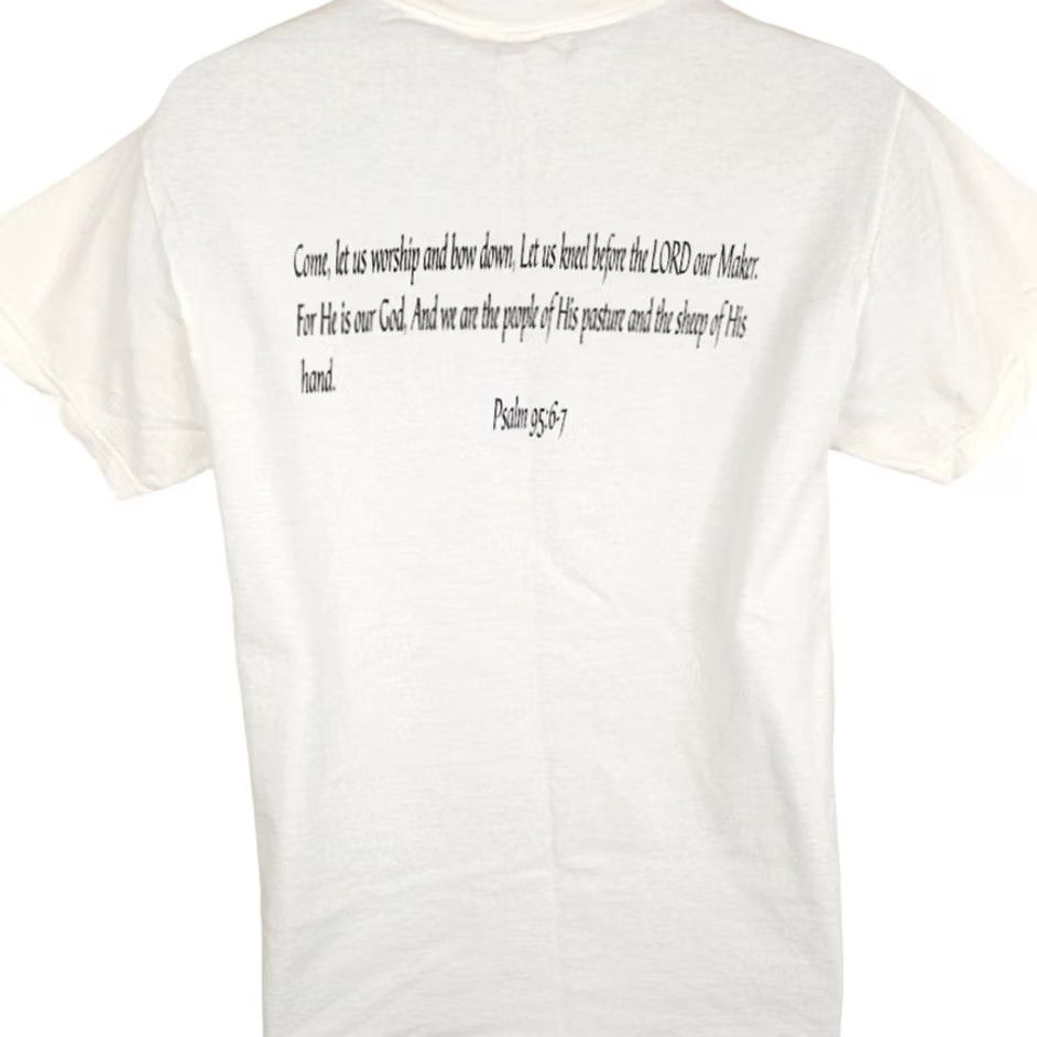 Fruit Of The Loom VINTAGE Christian T Shirt Mens Size Medium White Bible Verse Jesus Tee Running Shirt Size US M / EU 48-50 / 2 - 5 Thumbnail