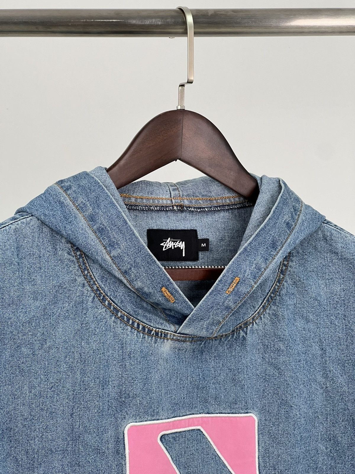 Stussy Vintage stussy denim hoodie M Size US M / EU 48-50 / 2 - 7 Thumbnail