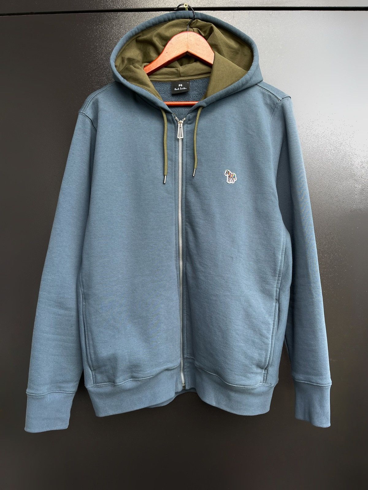 Paul Smith Paul Smith Heavy Organic Cotton Zip-Front Zebra Logo Hoodie Size US L / EU 52-54 / 3 - 1 Thumbnail