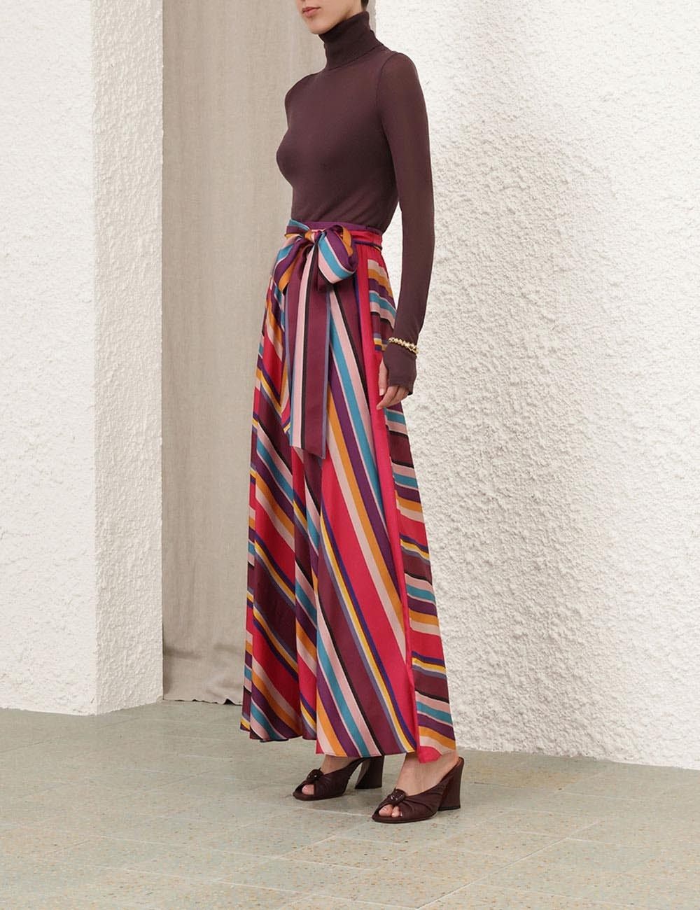 Zimmermann oc11z0825 Pavilion Maxi Wrap Skirt in Multicolor Size 26" / US 2 / IT 38 - 8 Thumbnail