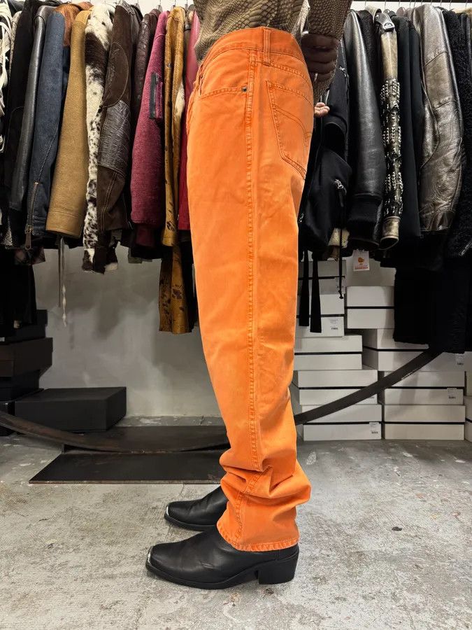 Designer × Moschino × Vintage 1990s Moschino Cozy Straight Orange Pants Size 27" / US 4 / IT 40 - 4 Thumbnail