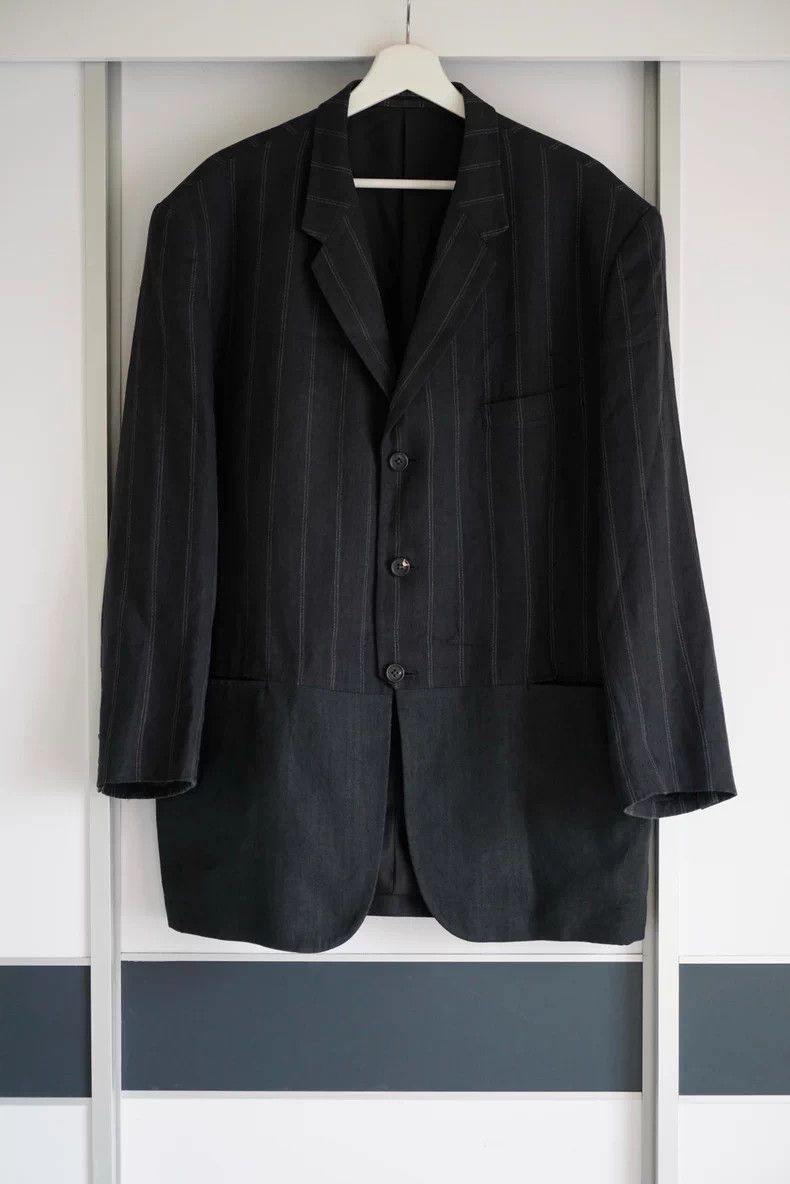 Yohji Yamamoto Yohji Yamamoto 94ss Stripe Linen Blazer Size US S / EU 44-46 / 1 - 1 Thumbnail