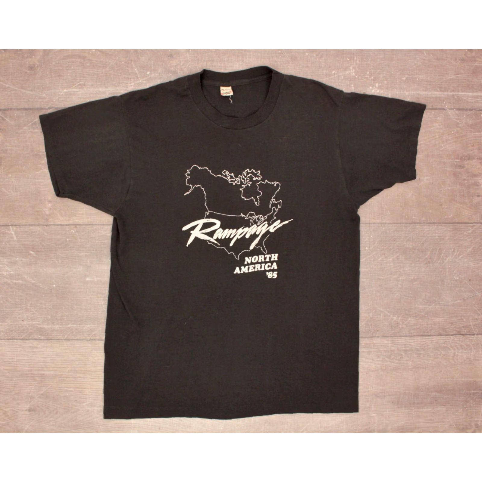 Vintage Men's VTG 80s Rampage '85 Tour TShirt Sz L 1980s Kansas City Band T-shirt Size US L / EU 52-54 / 3 - 2 Thumbnail